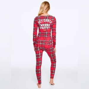 PINK Victoria's Secret Red Plaid Pajama Set